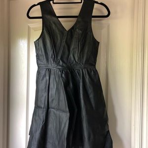 Black leather dress